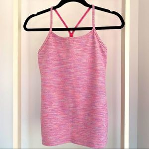 Lululemon Power Y Tank Pink Space Dye
